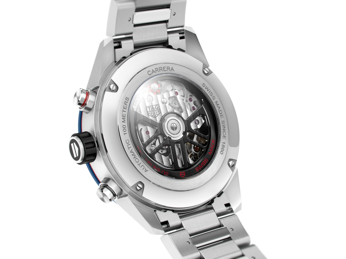 Tag Heuer Carrera Chronograph Blue Dial Silver Steel Strap Watch for Men - CBG2A11.BA0654