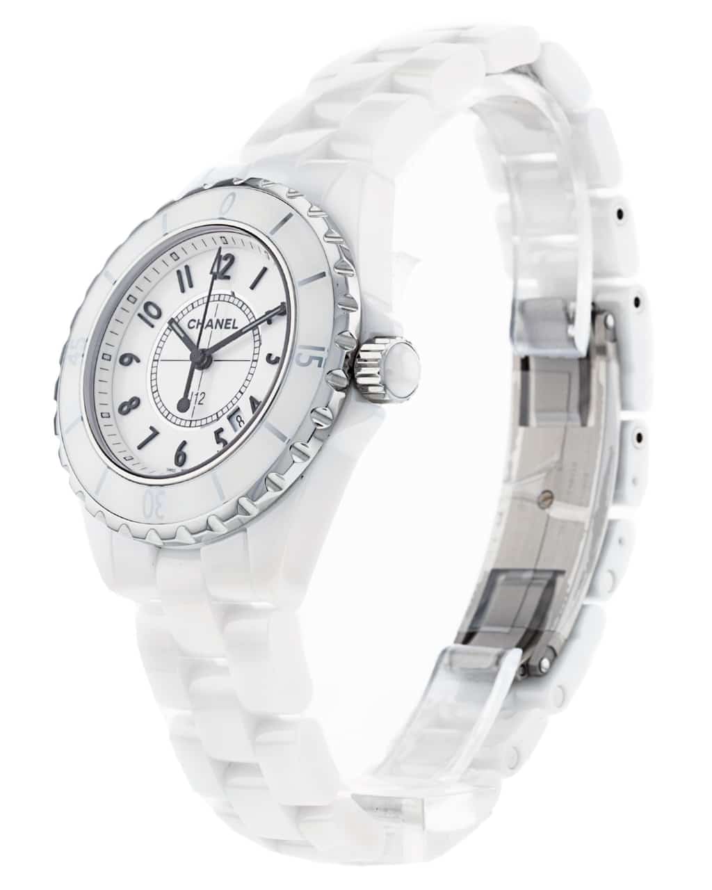  Shop Authentic Chanel J12 Ceramic White Dial White Steel Strap Watch for Women - J12 H0968 - Luxxuri