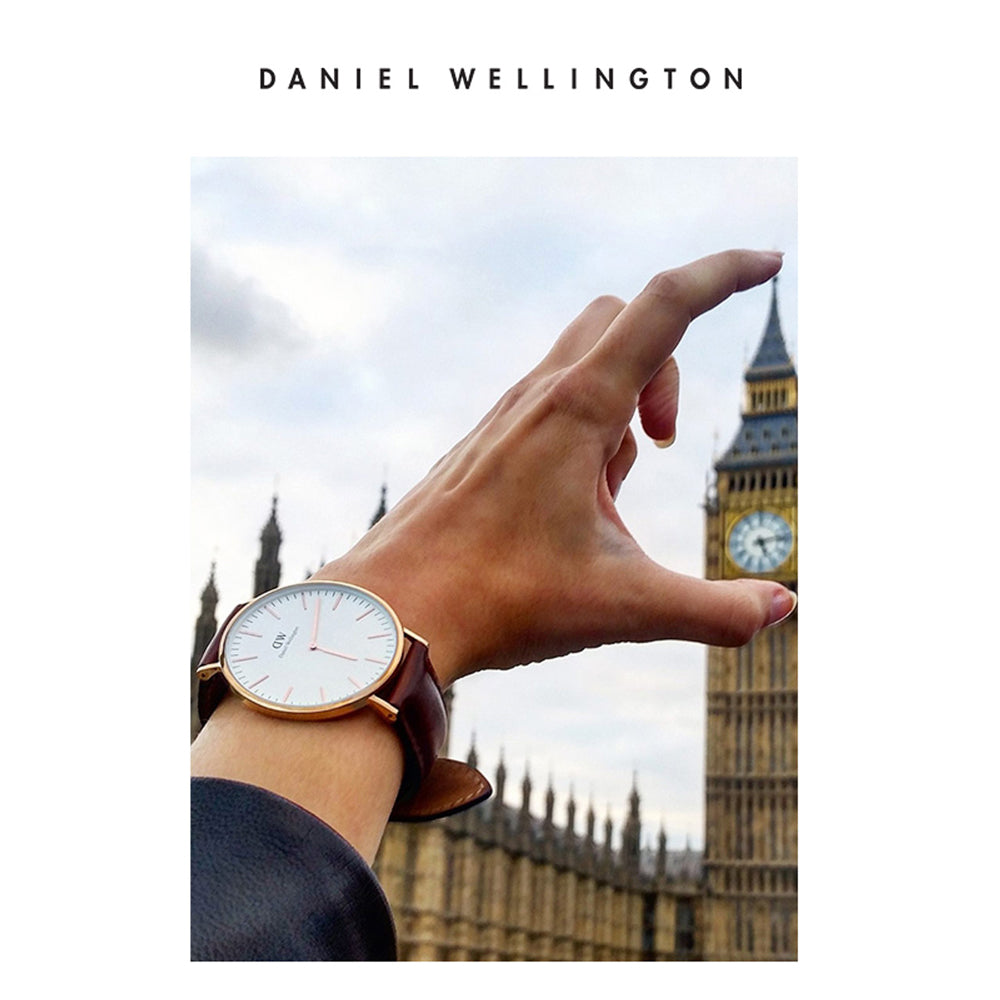  Shop Authentic Daniel Wellington Classic St Mawes White Dial Brown Leather Strap Watch For Men - DW00100006 - Luxxuri