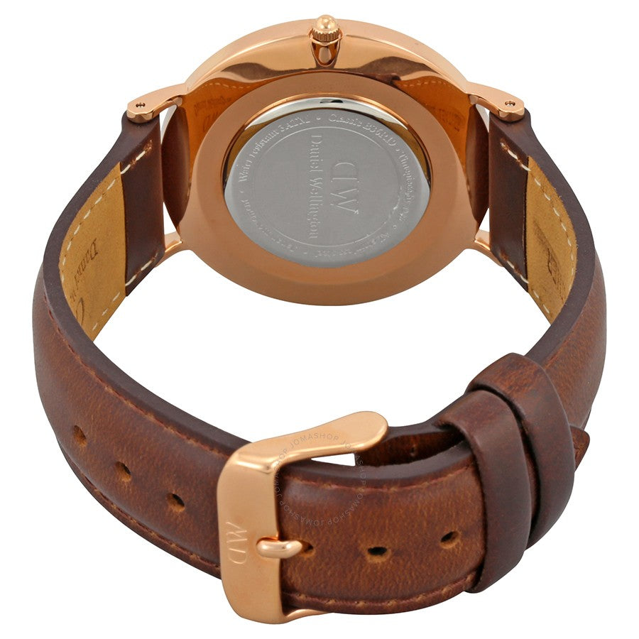  Shop Authentic Daniel Wellington Classic Bristol Black Dial Brown Leather Strap Watch for Men - DW00100137 - Luxxuri