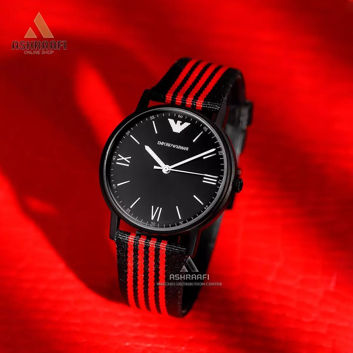  Shop Authentic Emporio Armani Kappa Black Dial Two Tone NATO Strap Watch For Men - AR11015 - Luxxuri