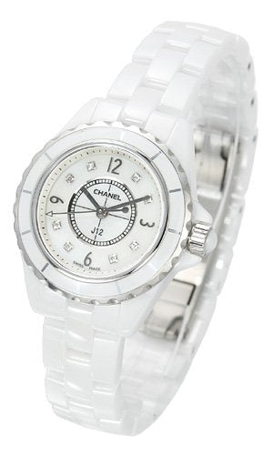  Shop Authentic Chanel J12 Diamonds Quartz Mother of Pearl White Dial White Steel Strap Watch for Women - J12 H2570 - Luxxuri