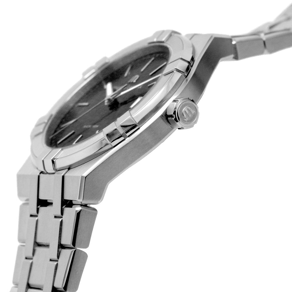  Shop Authentic Maurice Lacroix Aikon Date Quartz Black Dial Silver Steel Strap Watch for Men - AI1108-SS002-330-1 - Luxxuri