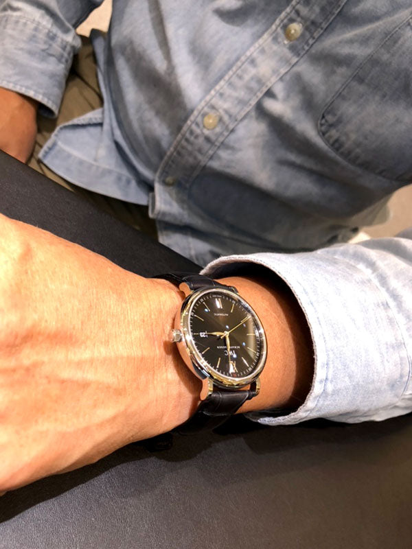  Shop Authentic IWC Portofino Automatic Black Dial Black Leather Strap Watch for Men - IW356502 - Luxxuri