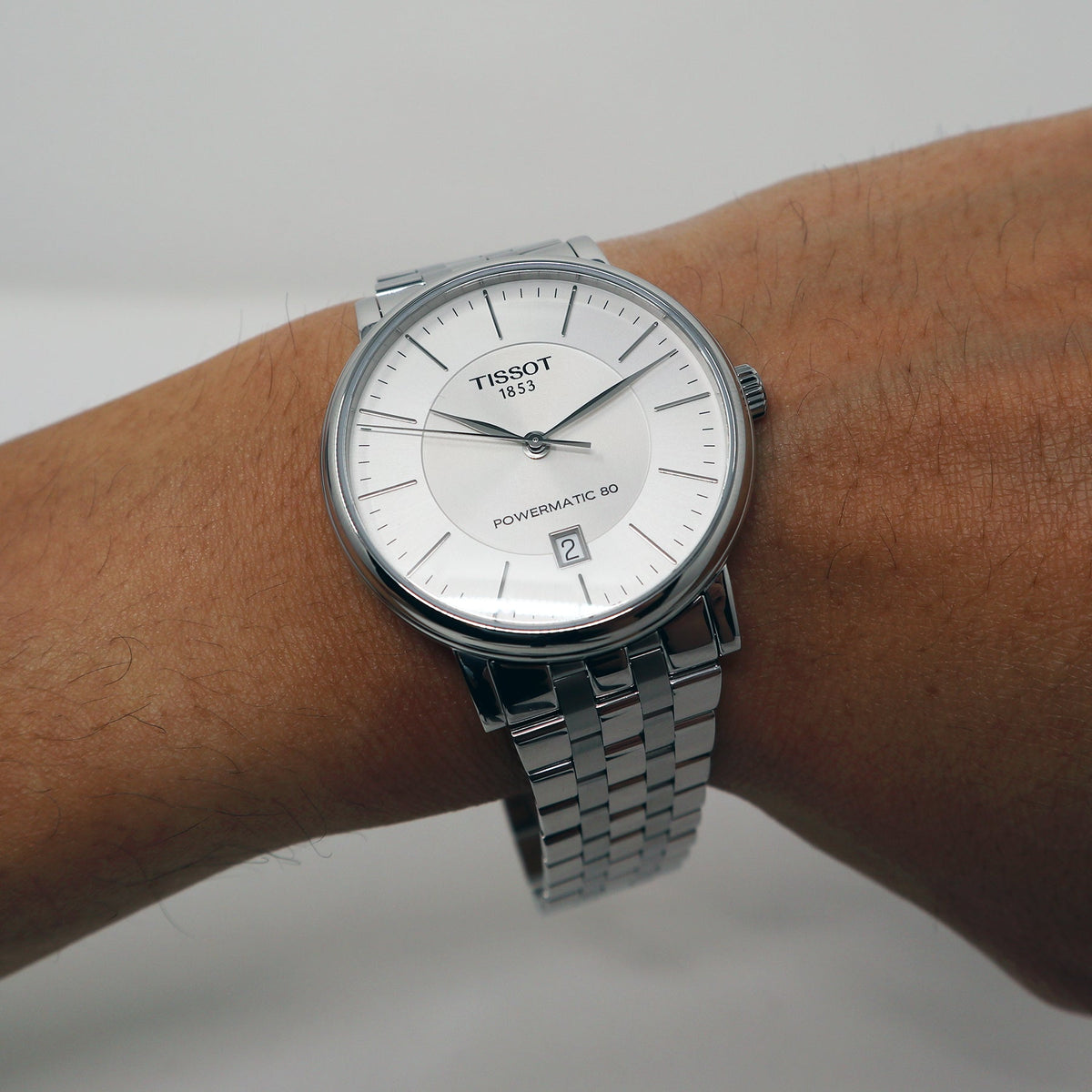  Shop Authentic Tissot T Classic Carson Premium Powermatic 80 White Dial Silver Steel Strap Watch For Men - T122.407.11.031.00 - Luxxuri