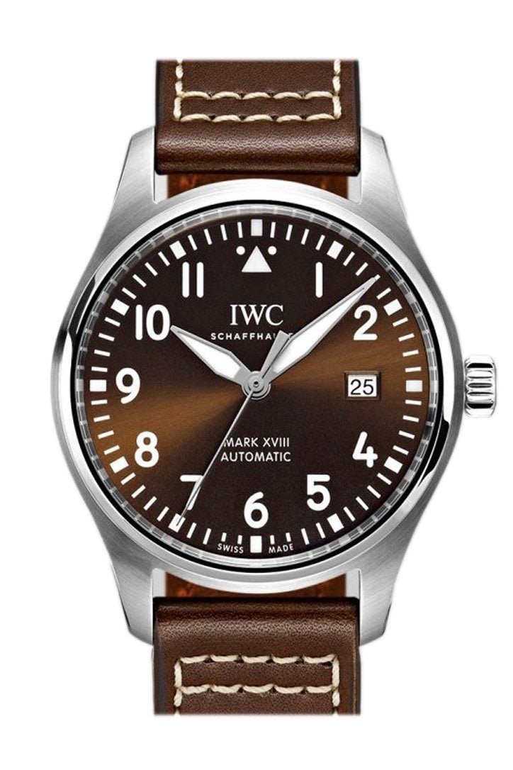  Shop Authentic IWC Pilot's Watch Mark XVII Edition "Antoine De Saint Exupery" Brown Dial Brown Leather Strap Watch for Men - IW327003 - Luxxuri