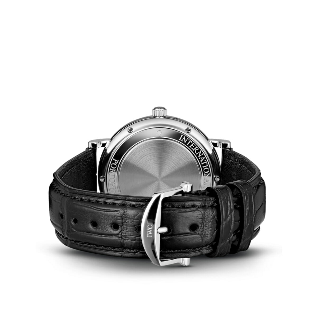  Shop Authentic IWC Portofino Chronograph Black Dial Black Leather Strap Watch for Men - IW391029 - Luxxuri