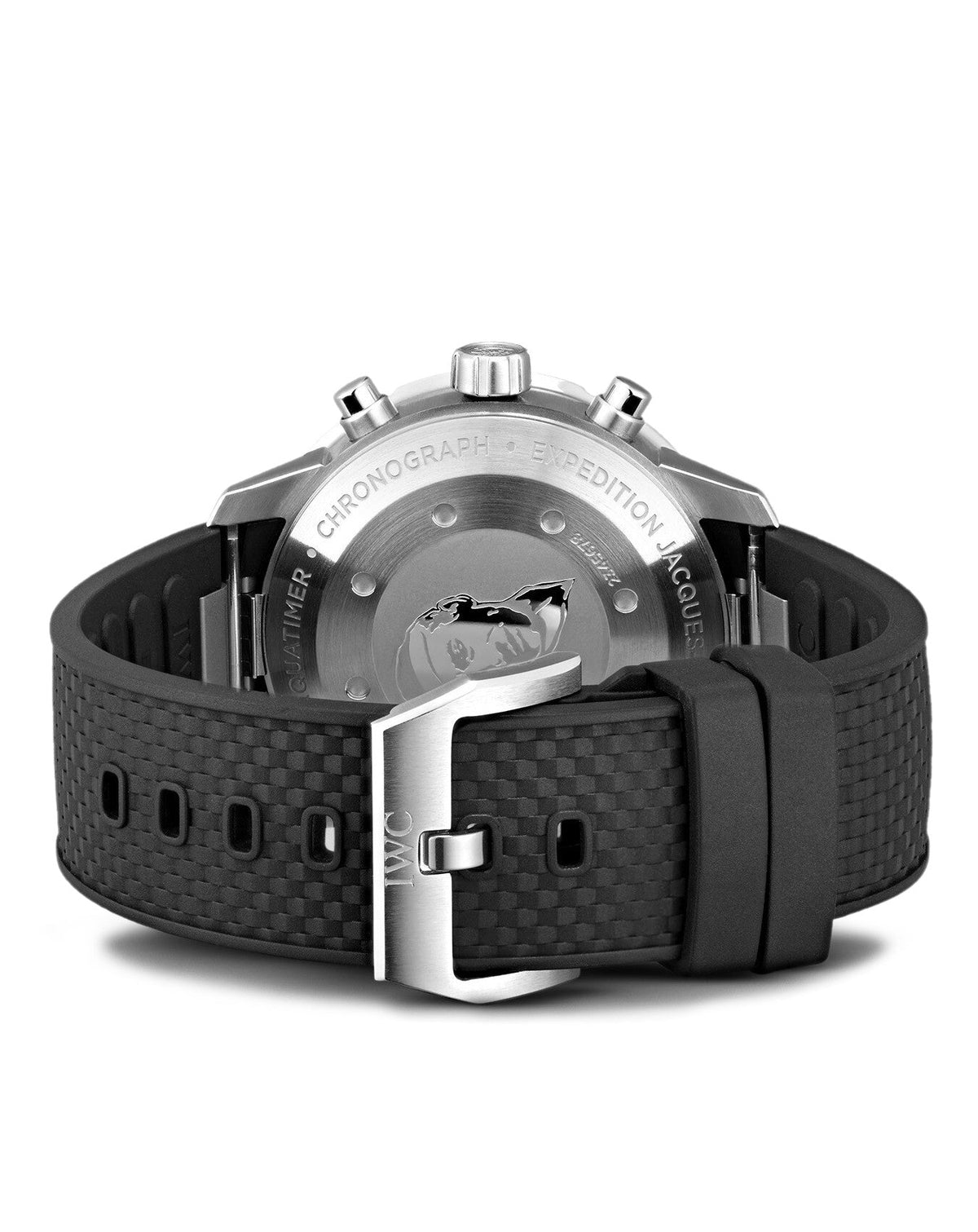  Shop Authentic IWC Aquatimer Automatic Chronograph 44mm Blue Dial Black Rubber Strap Watch for Men - IW376805 - Luxxuri