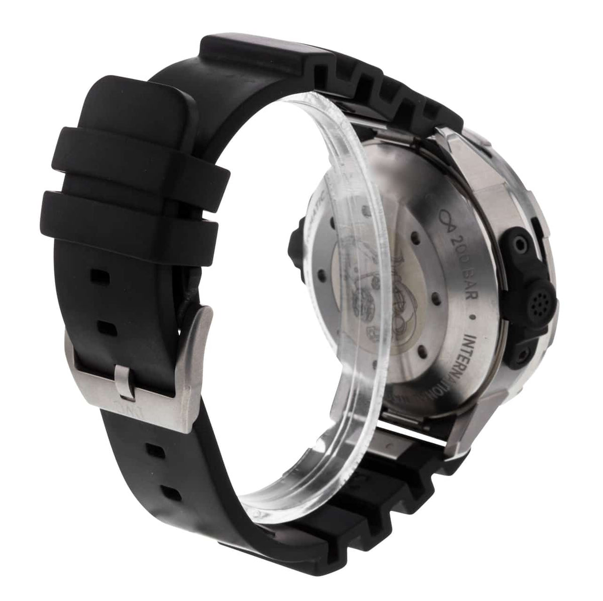  Shop Authentic IWC Aquatimer Automatic 2000 Black Dial Black Rubber Strap Watch for Men - IW358002 - Luxxuri