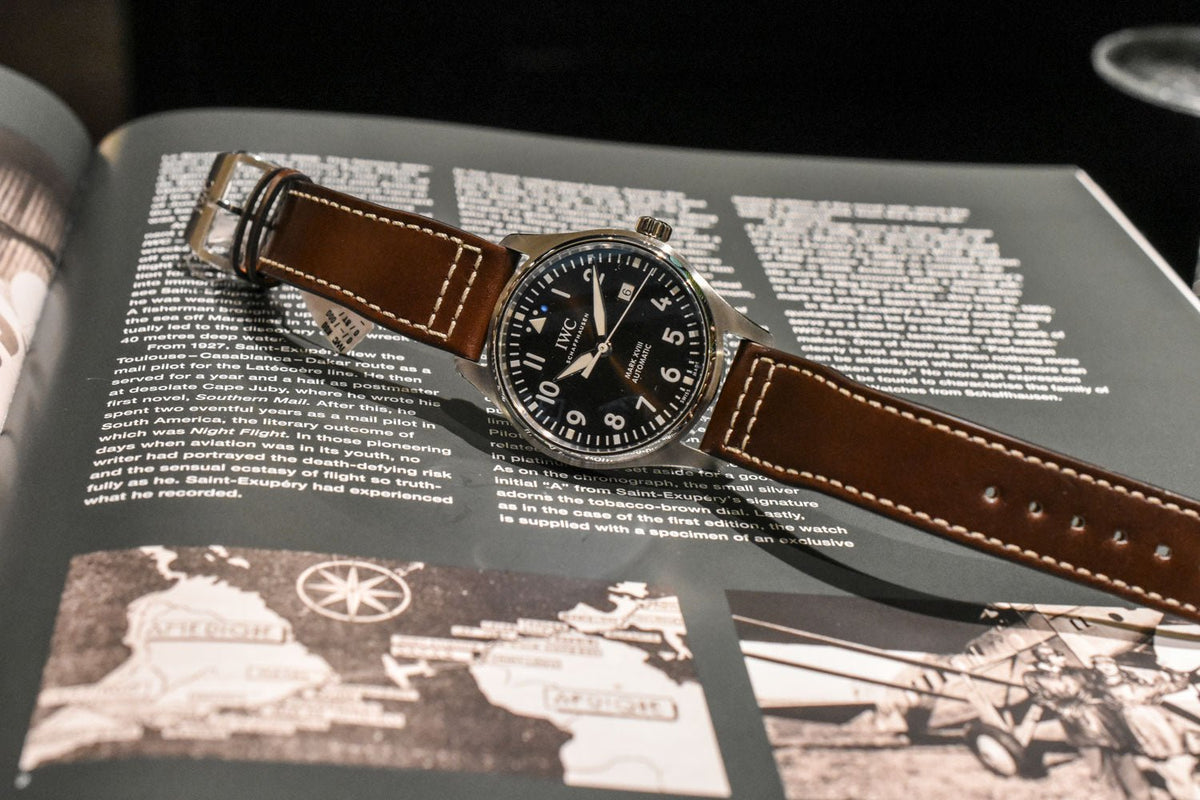  Shop Authentic IWC Pilot's Watch Mark XVII Edition "Antoine De Saint Exupery" Brown Dial Brown Leather Strap Watch for Men - IW327003 - Luxxuri