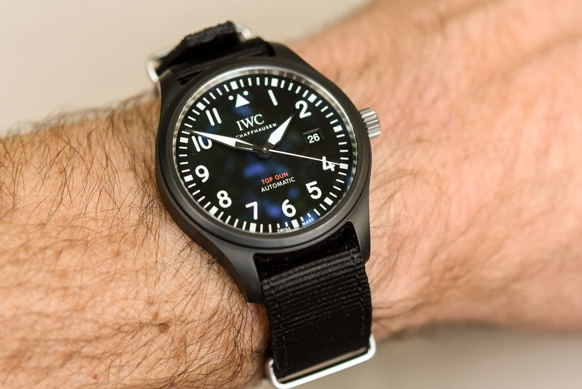  Shop Authentic IWC Pilot Watch Chronograph Top Gun Edition Black Dial Black Nylon Strap Watch for Men - IW326901 - Luxxuri