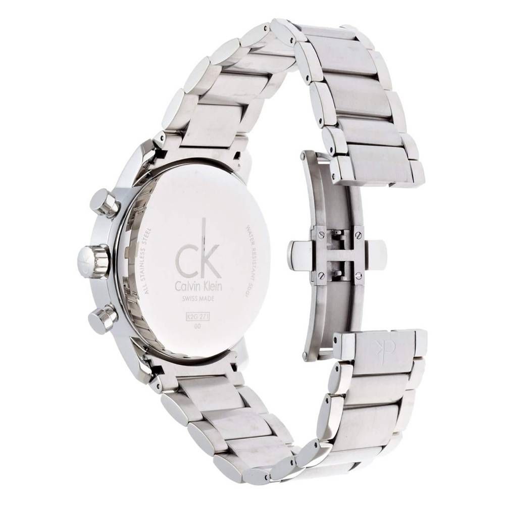  Shop Authentic Calvin Klein City Chronograph Black Dial Silver Steel Strap Watch for Men - K2G2714X - Luxxuri