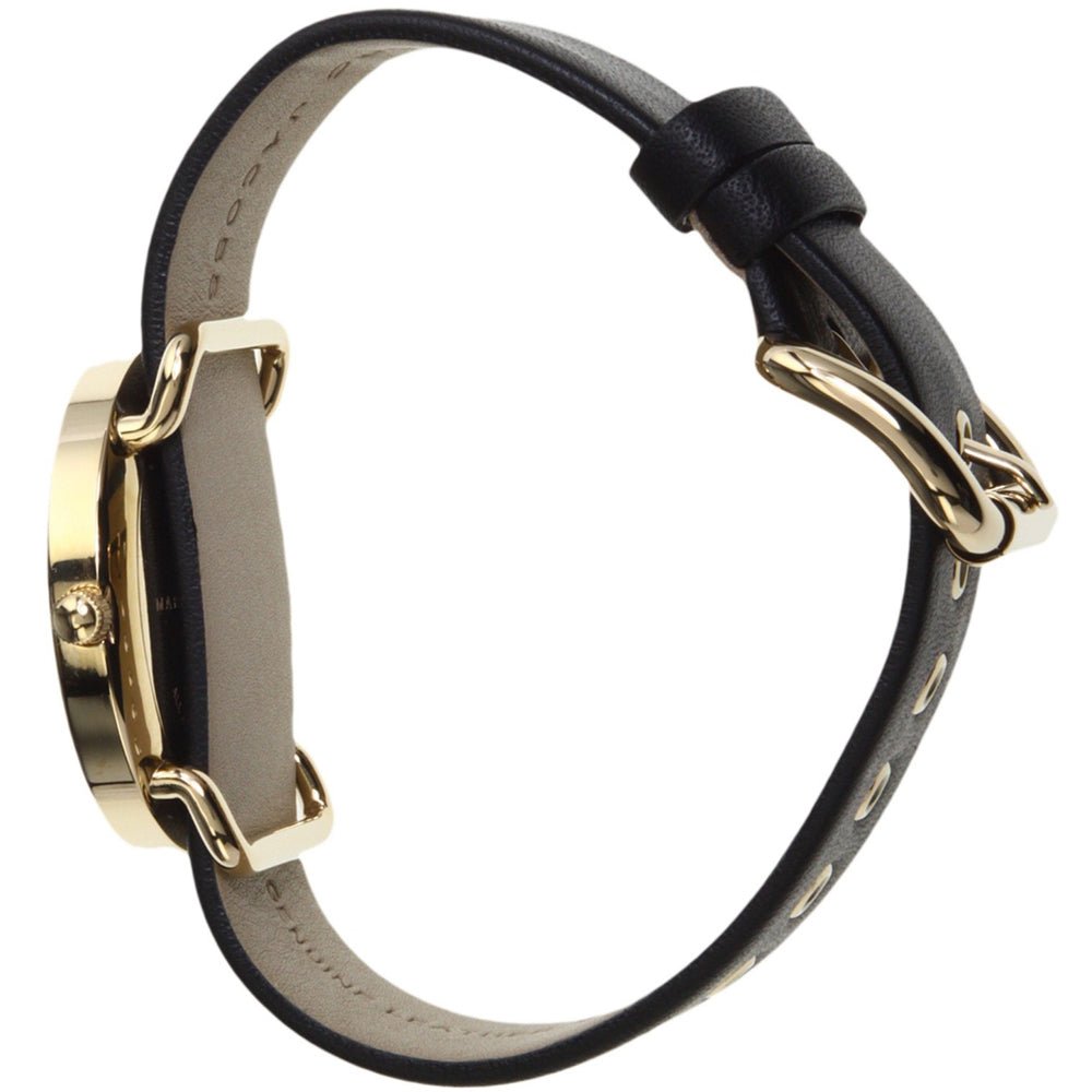  Shop Authentic Marc Jacobs Amy Black Dial Black Leather Strap Watch for Women - MBM1154 - Luxxuri