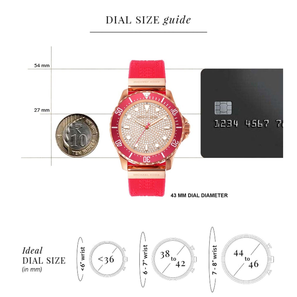  Shop Authentic Michael Kors Everest Analog Rose Gold Dial Pink Silicone Strap Watch For Women - MK7359 - Luxxuri