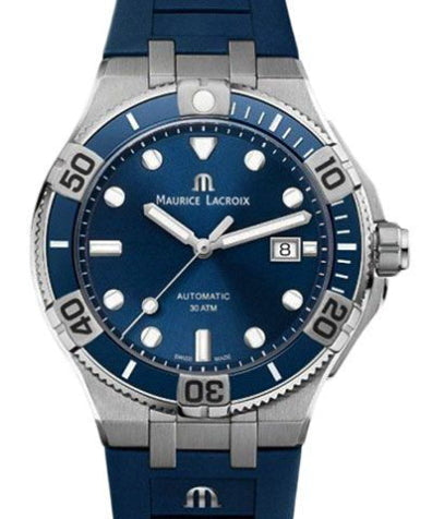  Shop Authentic Maurice Lacroix Aikon Venturer Blue Dial Blue Rubber Strap Watch for Men - AI6058-SS001-430-1 - Luxxuri