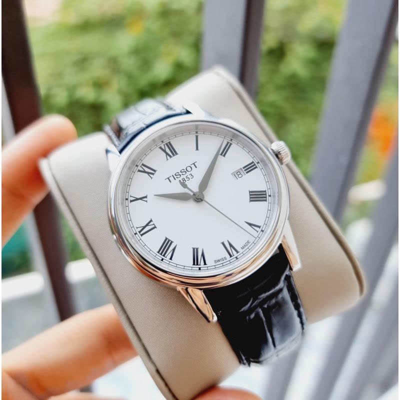  Shop Authentic Tissot T Classic Carson White Dial Black Leather Strap Watch for Men - T085.410.16.013.00 - Luxxuri