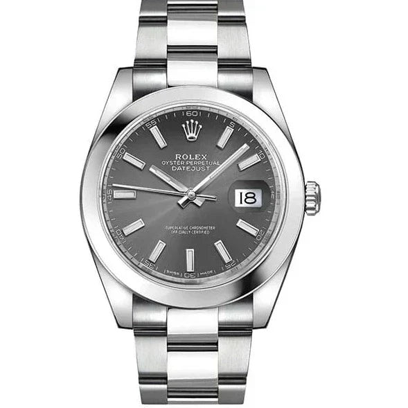  Shop Authentic Rolex Datejust 41 Oyster Grey Dial Oystersteel Strap Watch for Men - M126300-0007 - Luxxuri