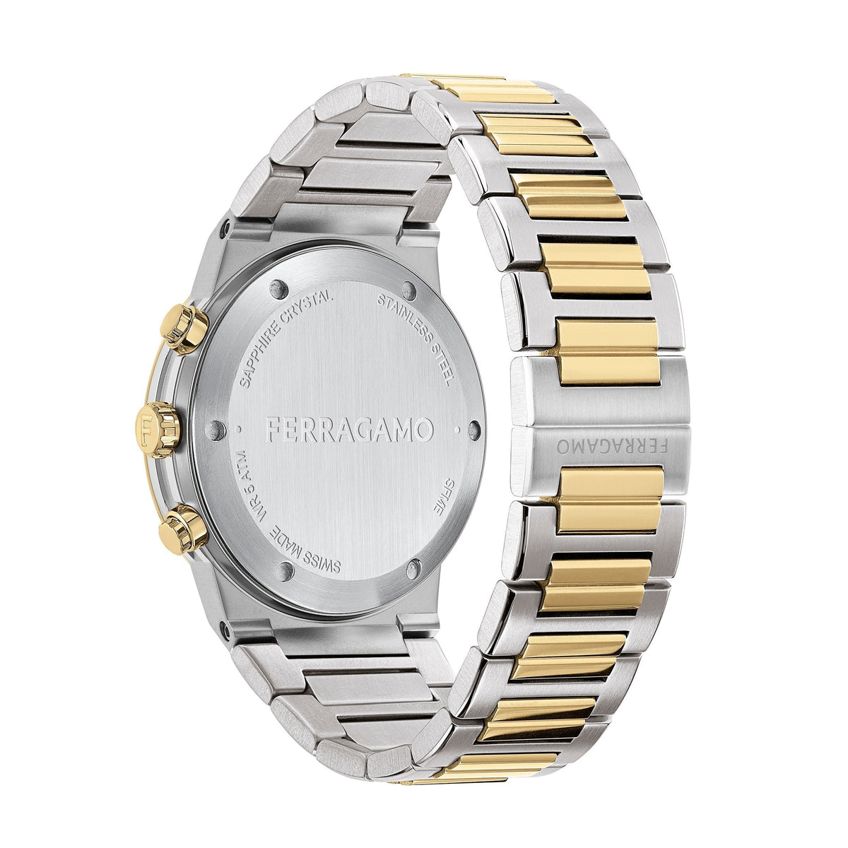  Shop Authentic Salvatore Ferragamo F-80 Classic White Dial Two Tone Steel Strap Watch for Men - SFME00821 - Luxxuri