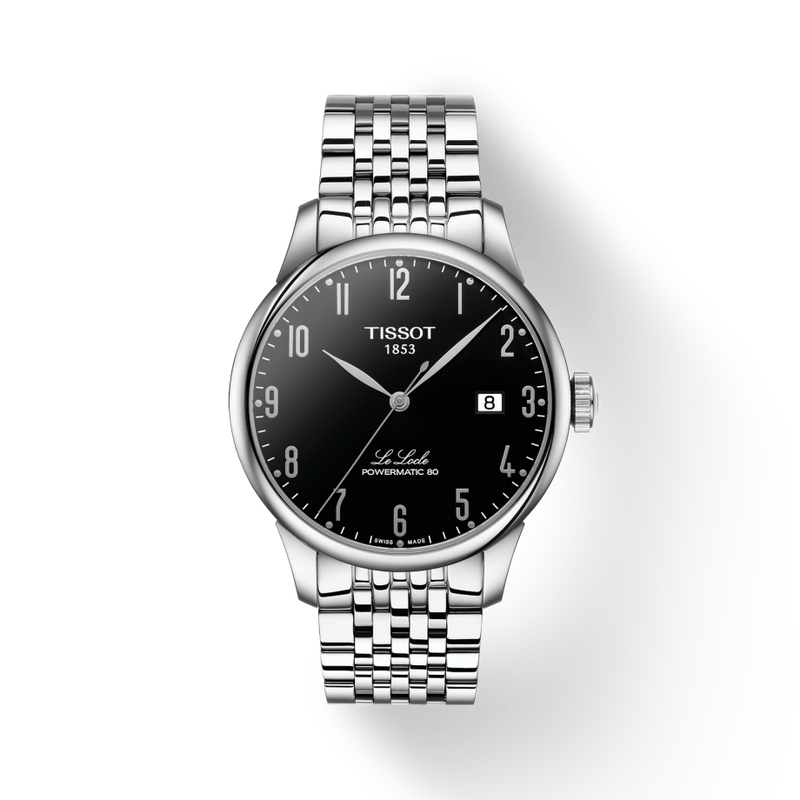 Shop Authentic Tissot T Classic Powermatic 80 Black Dial Silver Steel Strap Watch For Men - T41.1.483.52 - Luxxuri