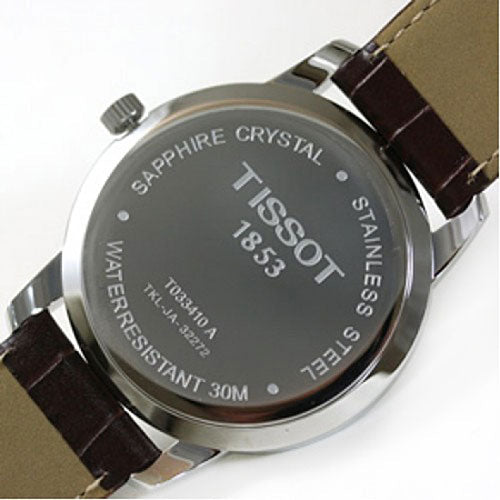  Shop Authentic Tissot T Classic Dream White Dial Brown Leather Strap Watch for Men - T033.410.16.013.01 - Luxxuri