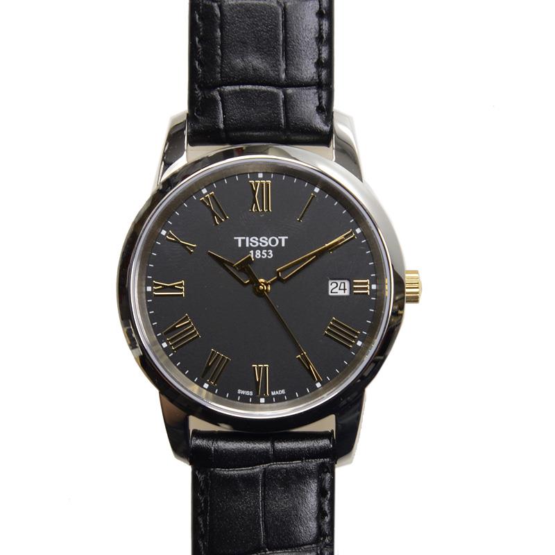 Shop Authentic Tissot T Classic Dream Black Dial Black Leather Strap Watch for Men - T033.410.26.053.01 - Luxxuri