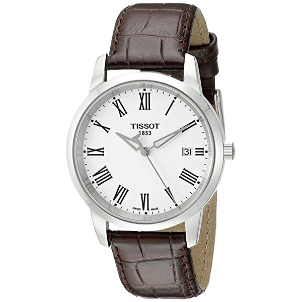  Shop Authentic Tissot T Classic Dream White Dial Brown Leather Strap Watch for Men - T033.410.16.013.01 - Luxxuri