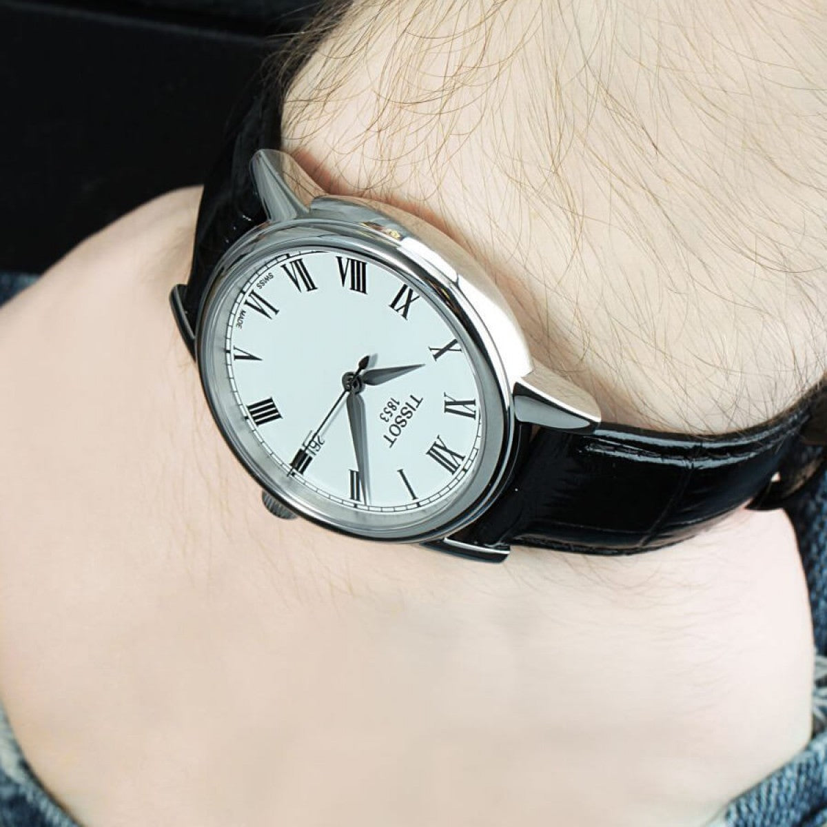  Shop Authentic Tissot T Classic Carson White Dial Black Leather Strap Watch for Men - T085.410.16.013.00 - Luxxuri