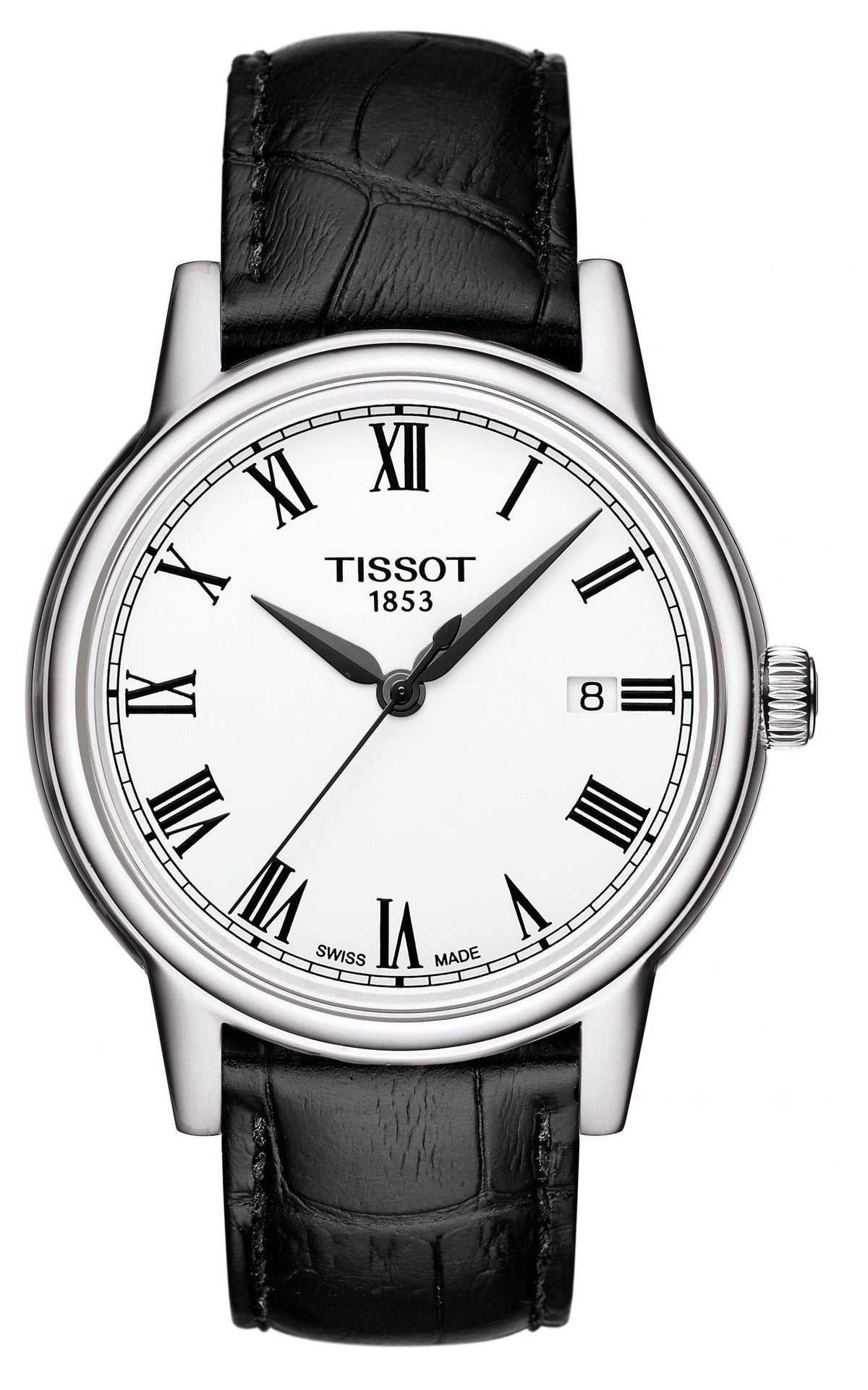  Shop Authentic Tissot T Classic Carson White Dial Black Leather Strap Watch for Men - T085.410.16.013.00 - Luxxuri