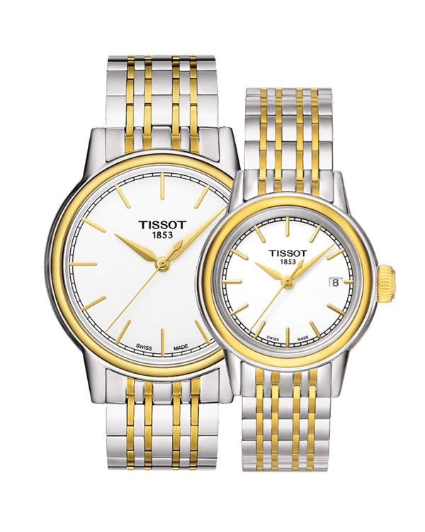  Shop Authentic Tissot T Classic Carson Quartz White Dial Two Tone Steel Strap Watch for Men - T085.410.22.011.00 - Luxxuri