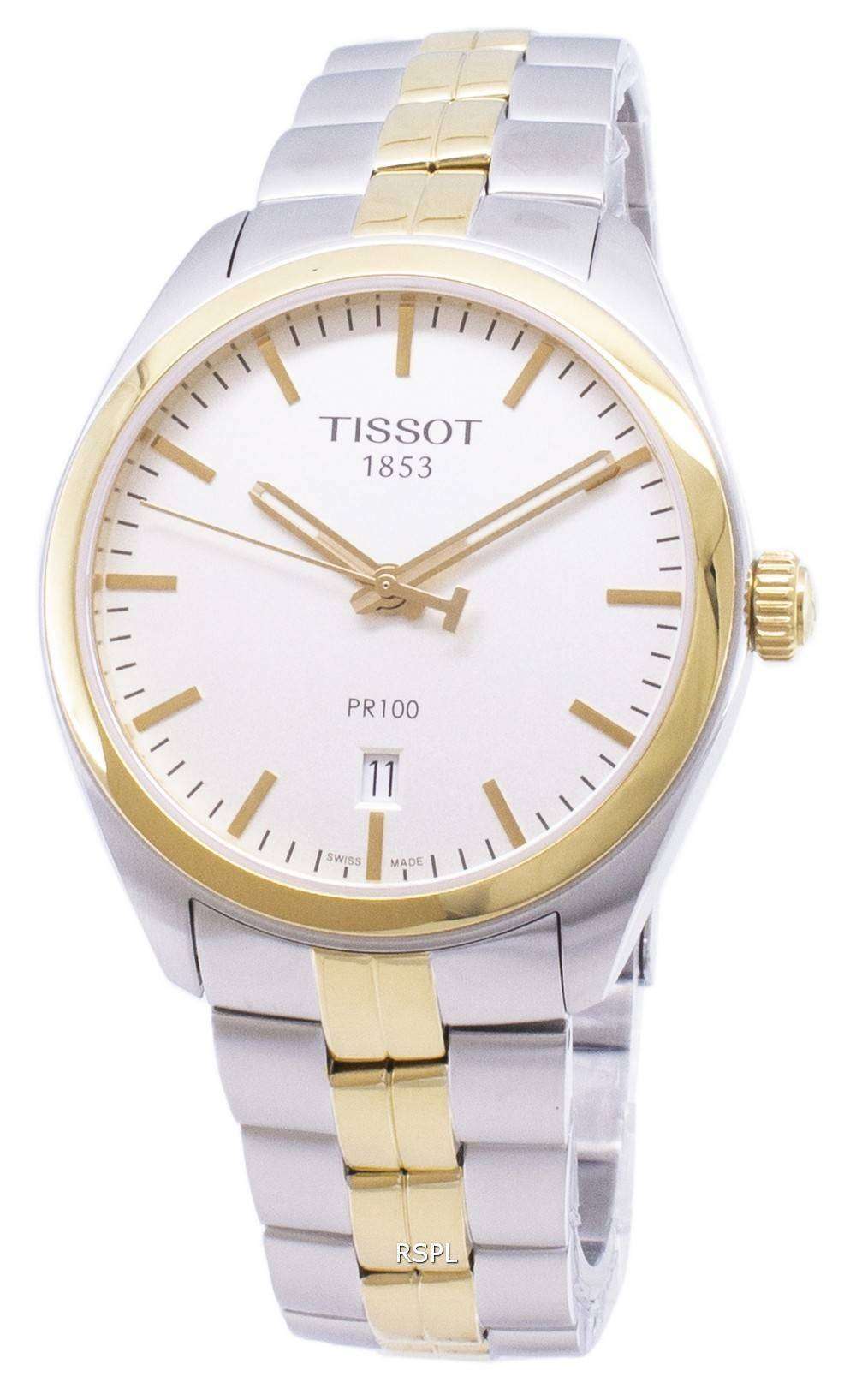  Shop Authentic Tissot T Classic PR 100 White Dial Two Tone Steel Strap Watch for Men - T101.410.22.031.00 - Luxxuri