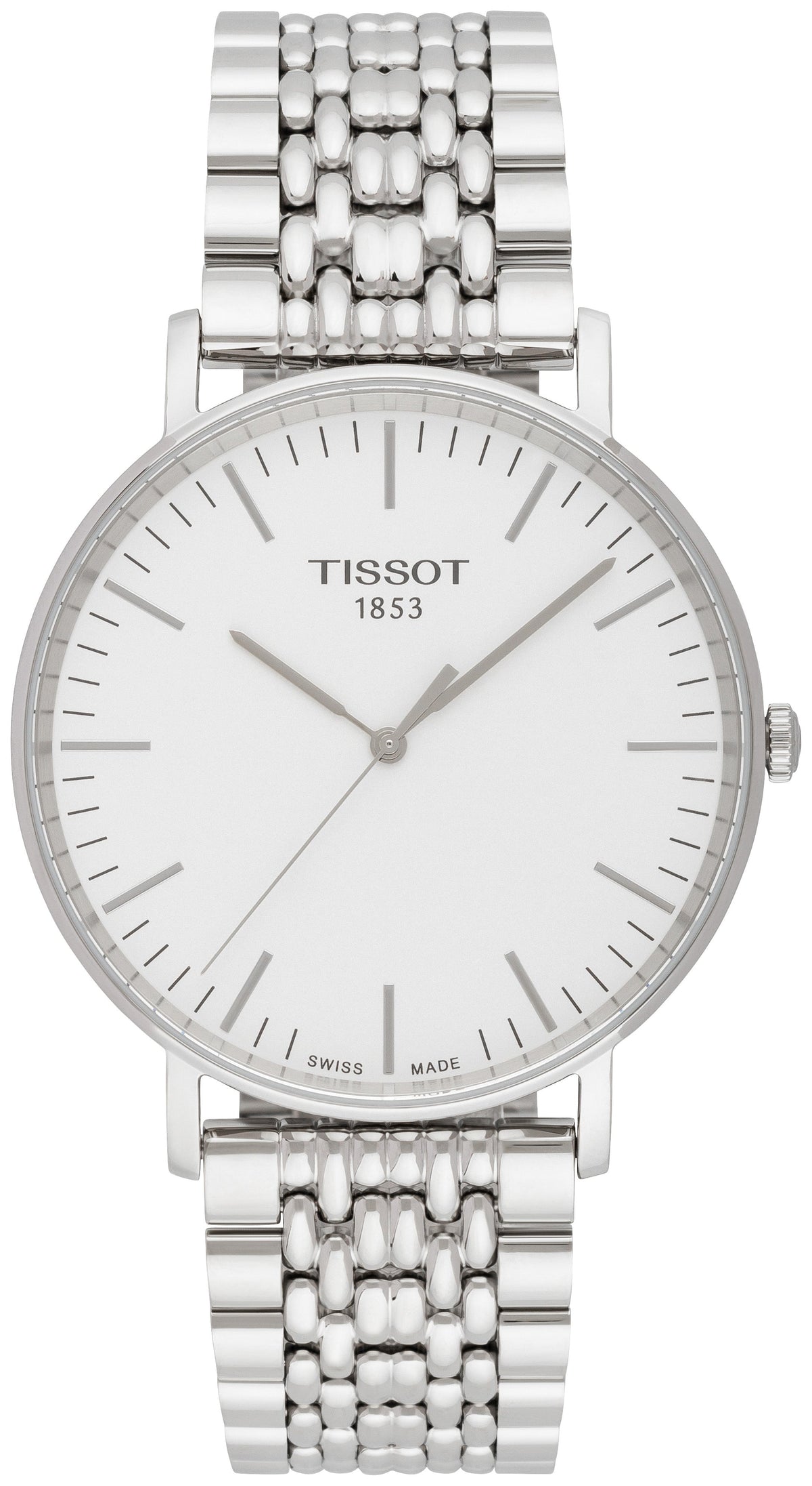  Shop Authentic Tissot T Classic Everytime Large White Dial Silver Steel Strap Watch for Men - T109.610.11.031.00 - Luxxuri