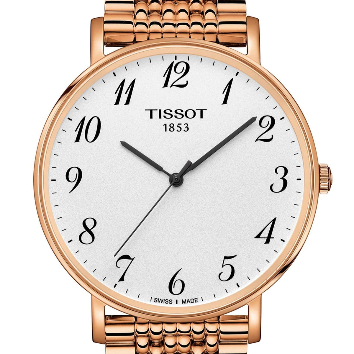  Shop Authentic Tissot T Classic Everytime White Dial Rose Gold Mesh Bracelet Watch for Men - T109.610.33.032.00 - Luxxuri