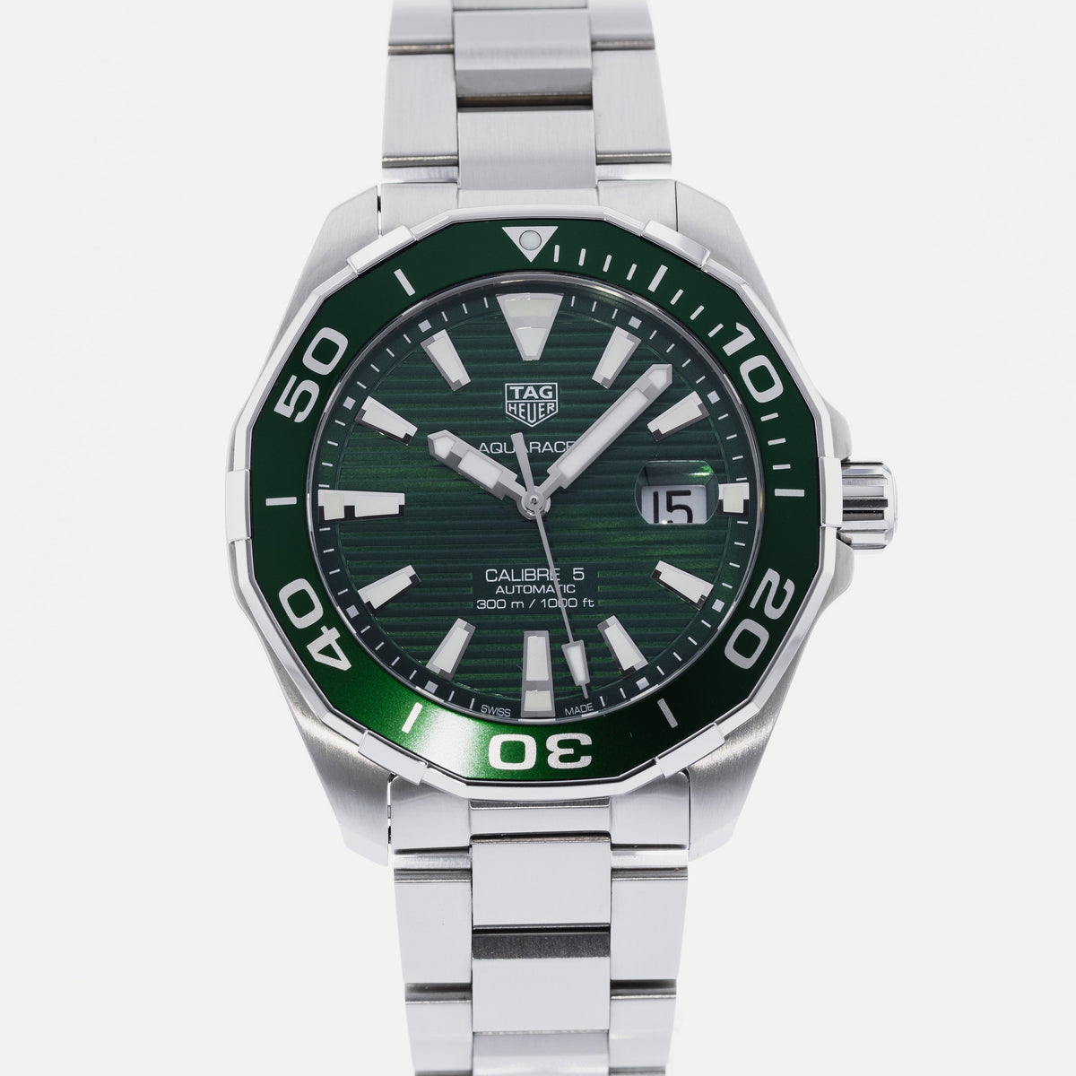  Shop Authentic Tag Heuer Aquaracer Green Dial Watch for Men - WAY201S.BA0927 - Luxxuri
