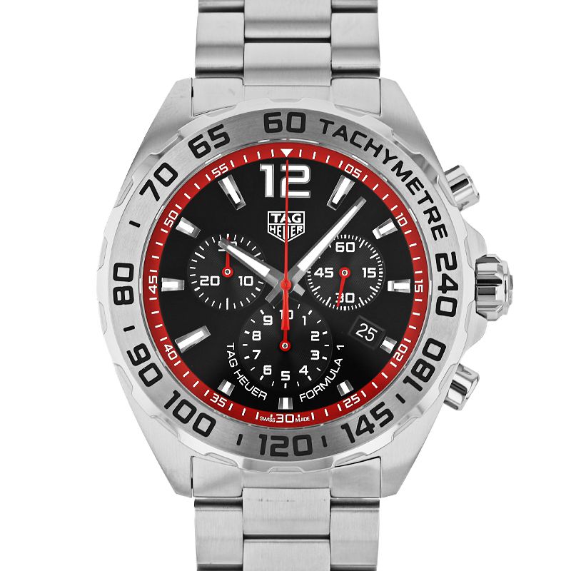  Shop Authentic Tag Heuer Formula 1 Chronograph Black Dial Silver Steel Strap Watch for Men - CAZ101Y.BA0842 - Luxxuri