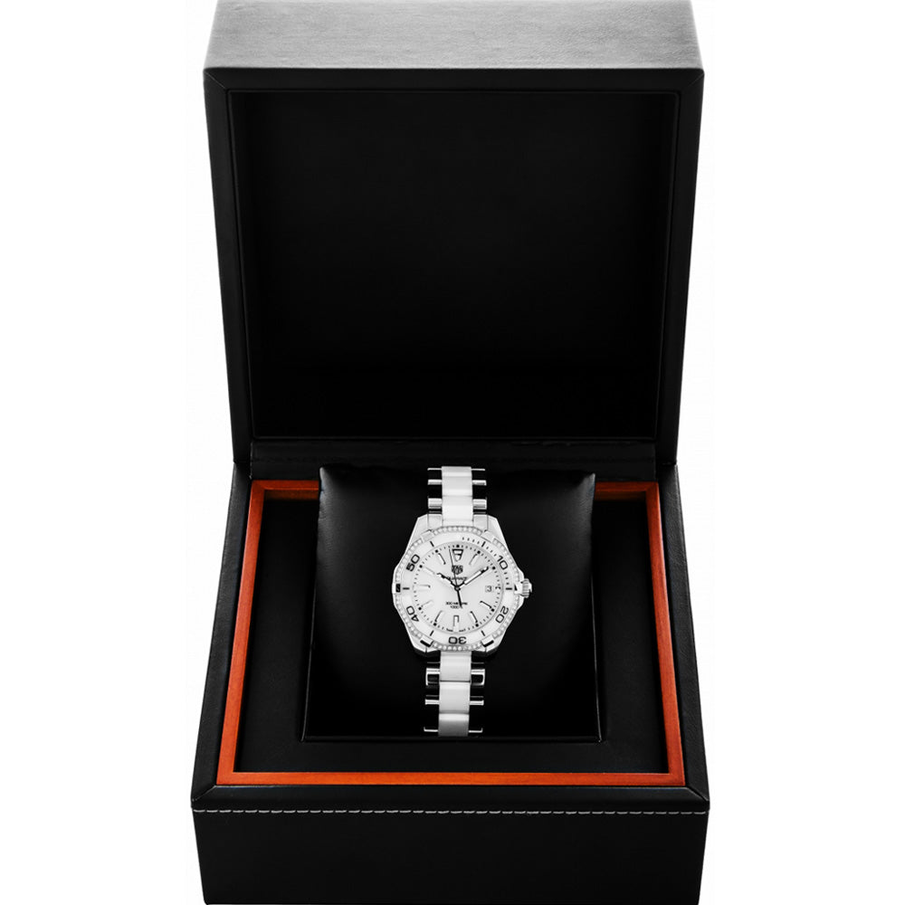Tag Heuer Aquaracer Diamond White Dial Two Tone Steel Strap Watch for Women - WAY131H.BA0914