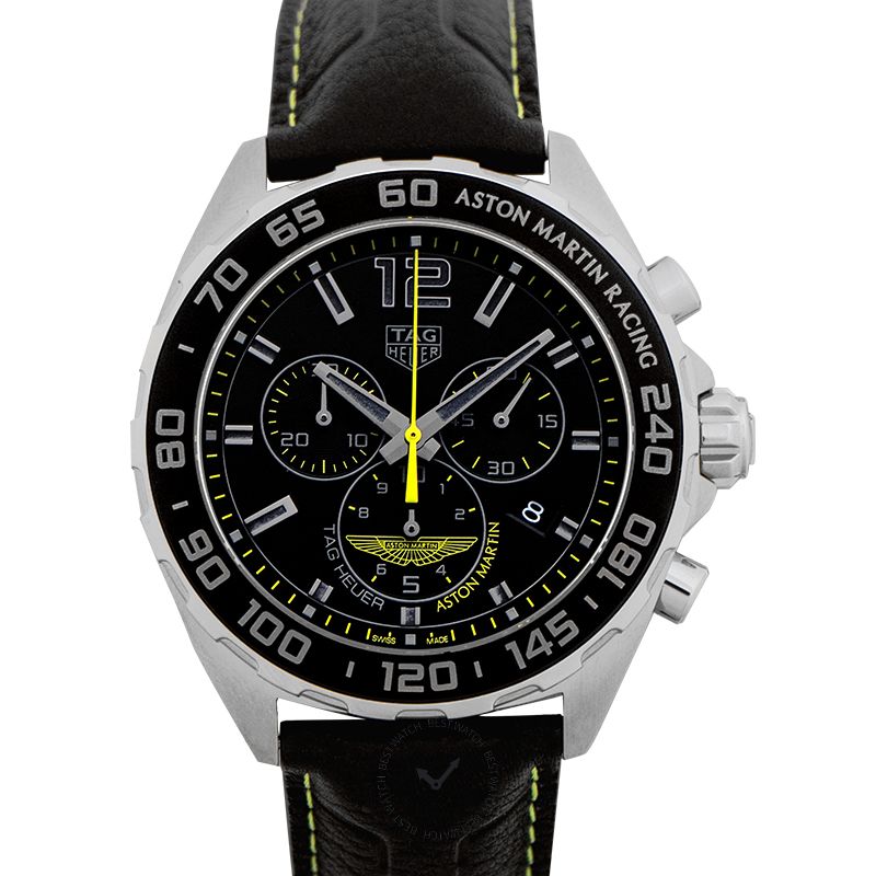  Shop Authentic Tag Heuer Formula 1 Aston Martin Black Dial Black Leather Strap Watch for Men - CAZ101P.FC8245 - Luxxuri