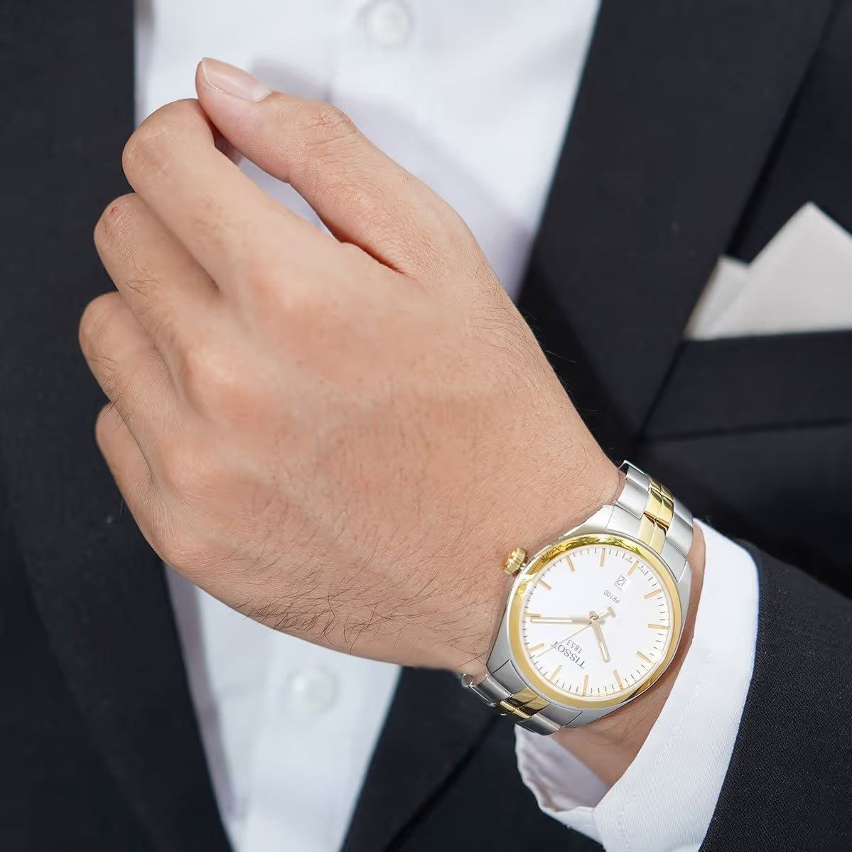  Shop Authentic Tissot T Classic PR 100 White Dial Two Tone Steel Strap Watch for Men - T101.410.22.031.00 - Luxxuri