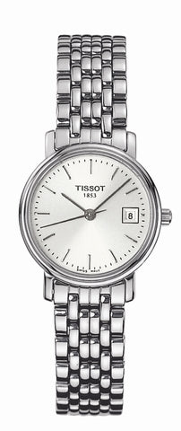  Shop Authentic Tissot T Classic Desire White Dial Silver Steel Strap Watch for Women - T52.1.281.31 - Luxxuri