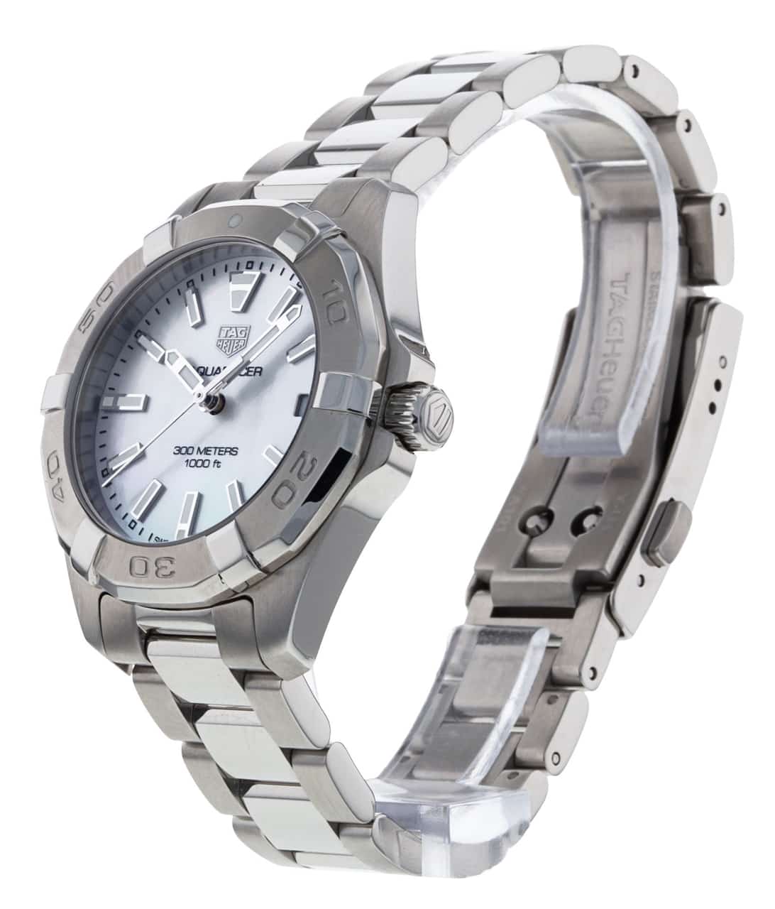  Shop Authentic Tag Heuer Aquaracer White Mother of Pearl Dial Watch for Women - WBD1311.BA0740 - Luxxuri