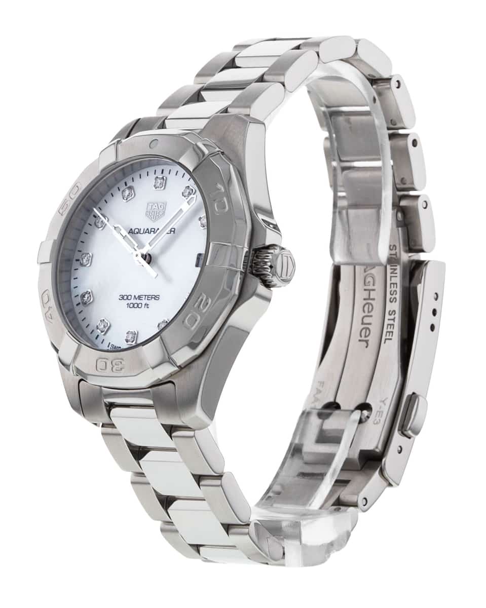  Shop Authentic Tag Heuer Aquaracer White Mother of Pearl Dial Watch for Women - WBD1314.BA0740 - Luxxuri