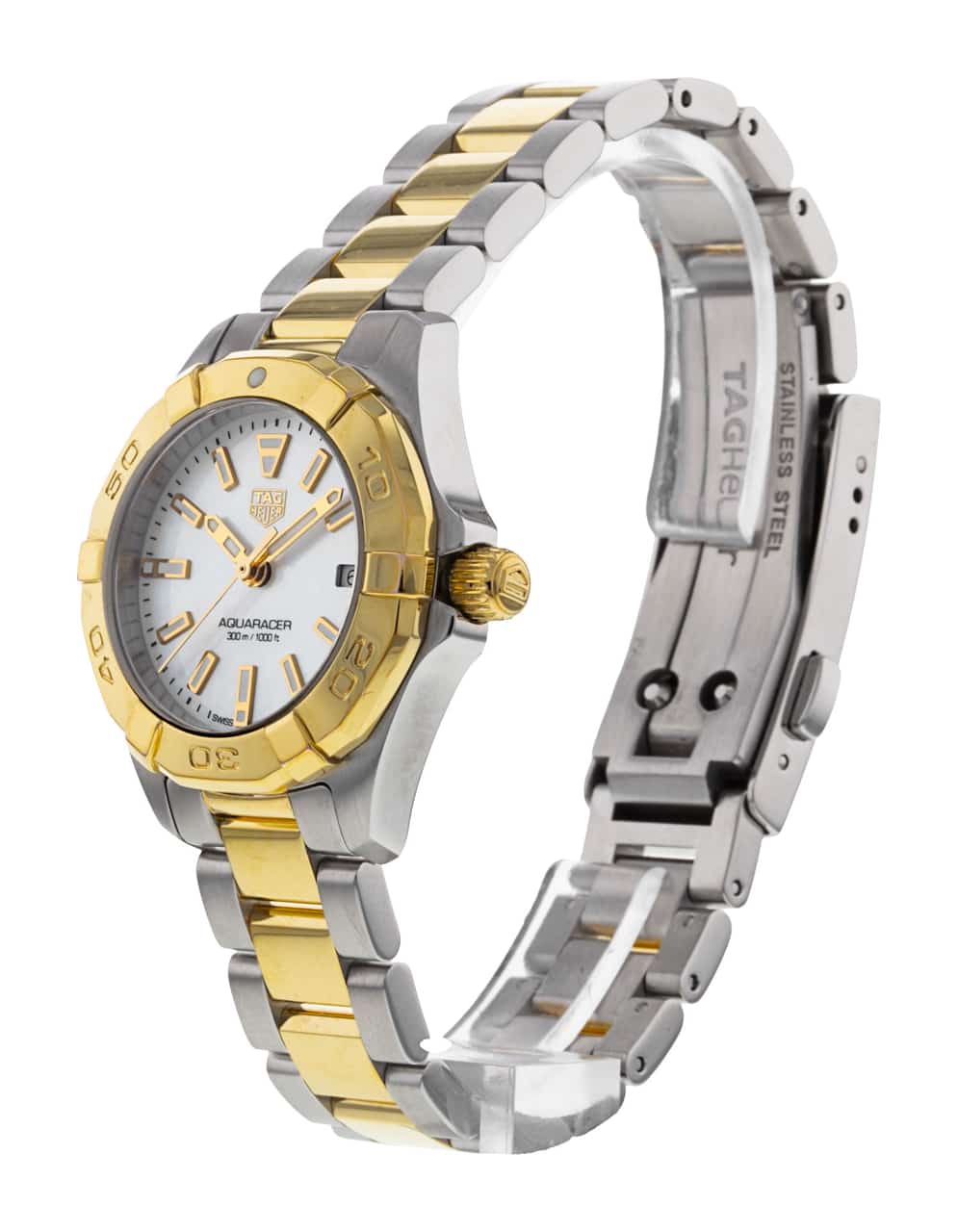  Shop Authentic Tag Heuer Aquaracer Mother of Pearl Dial Two Tone Steel Strap Watch for Men - WBD1420.BB0321 - Luxxuri