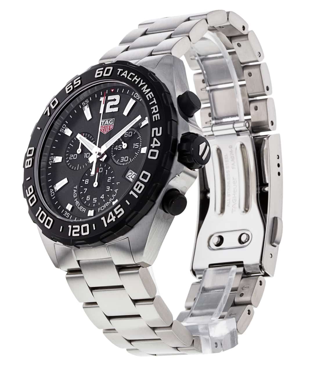  Shop Authentic Tag Heuer Formula 1 Chronograph Black Dial Silver Steel Strap Watch for Men - CAZ1010.BA0842 - Luxxuri