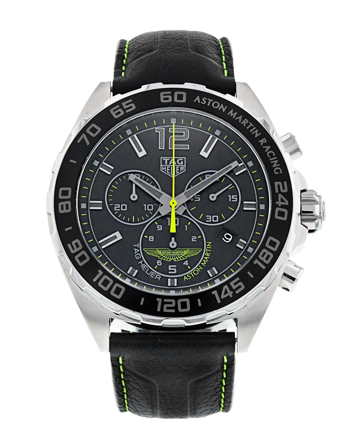  Shop Authentic Tag Heuer Formula 1 Aston Martin Black Dial Black Leather Strap Watch for Men - CAZ101P.FC8245 - Luxxuri