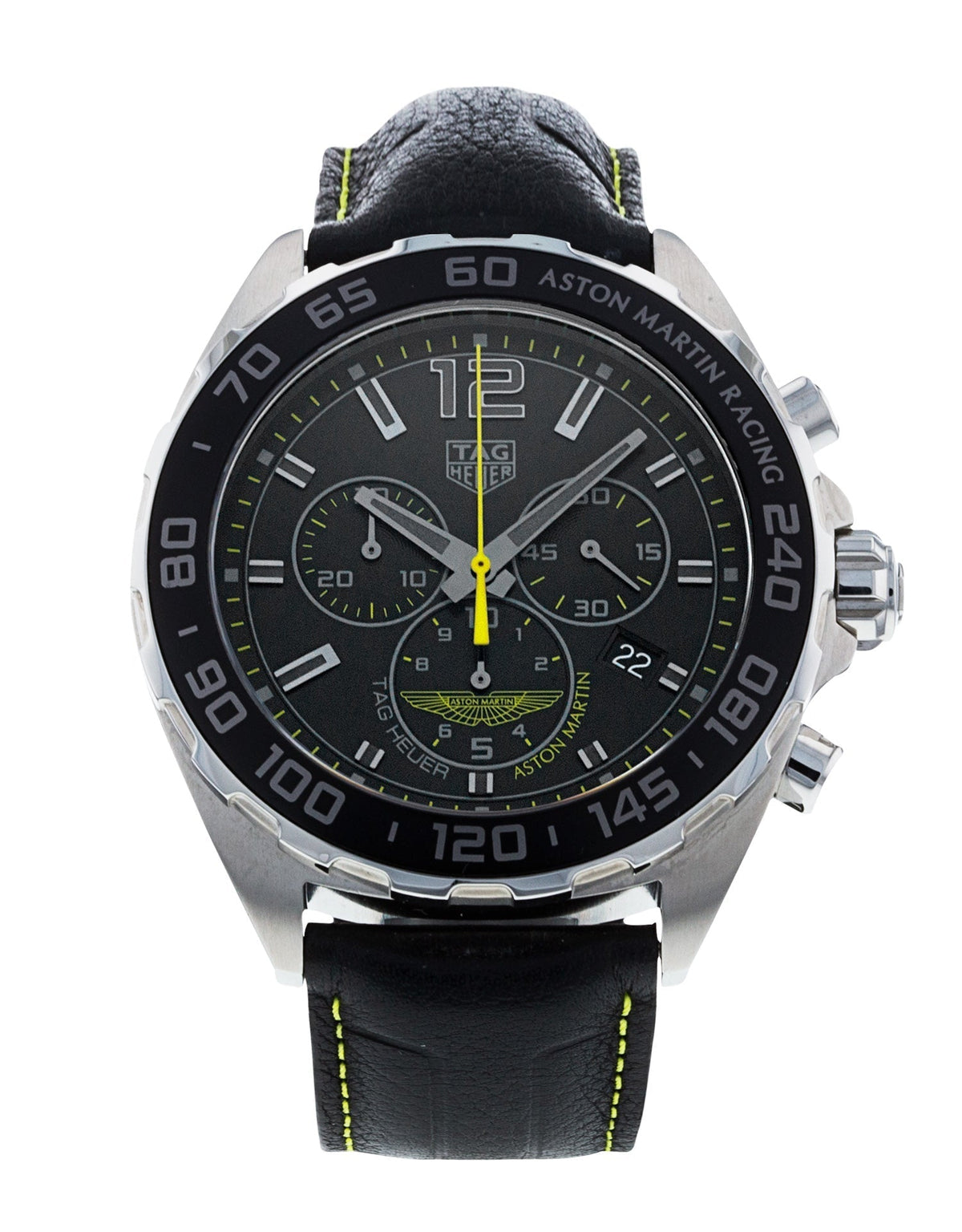  Shop Authentic Tag Heuer Formula 1 Aston Martin Black Dial Black Leather Strap Watch for Men - CAZ101P.FC8245 - Luxxuri