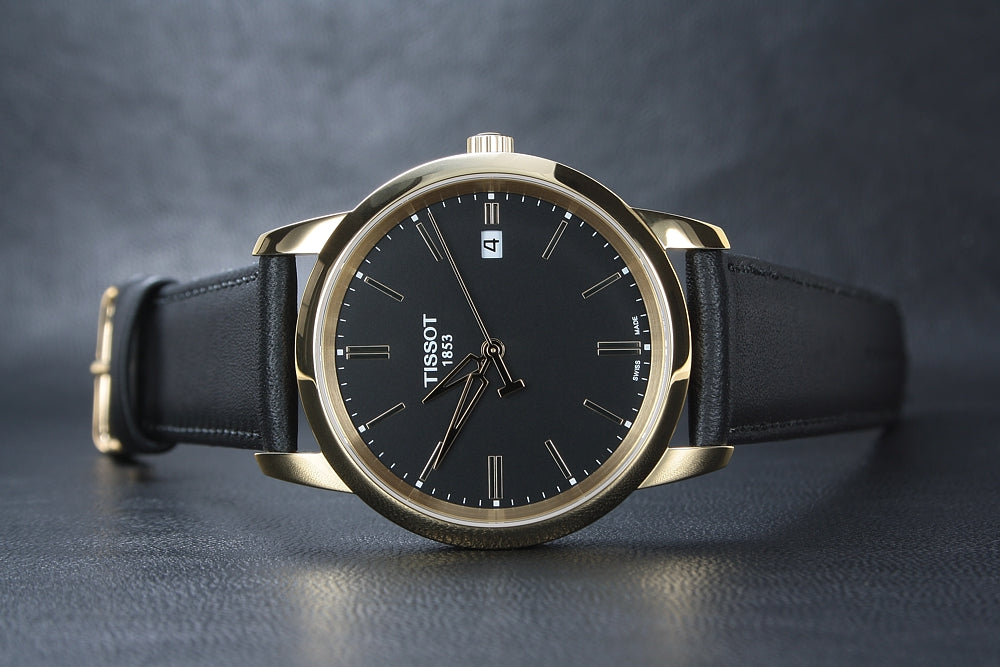  Shop Authentic Tissot T Classic Dream Black Dial Black Leather Strap Watch for Men - T033.410.36.051.01 - Luxxuri