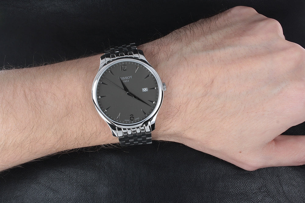  Shop Authentic Tissot T Classic Tradition Grey Dial Silver Steel Strap Watch For Men - T063.610.11.067.00 - Luxxuri