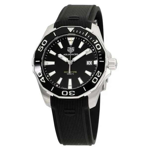  Shop Authentic Tag Heuer Aquaracer Black Dial Black Rubber Strap Watch for Men - WAY111A.FT6151 - Luxxuri