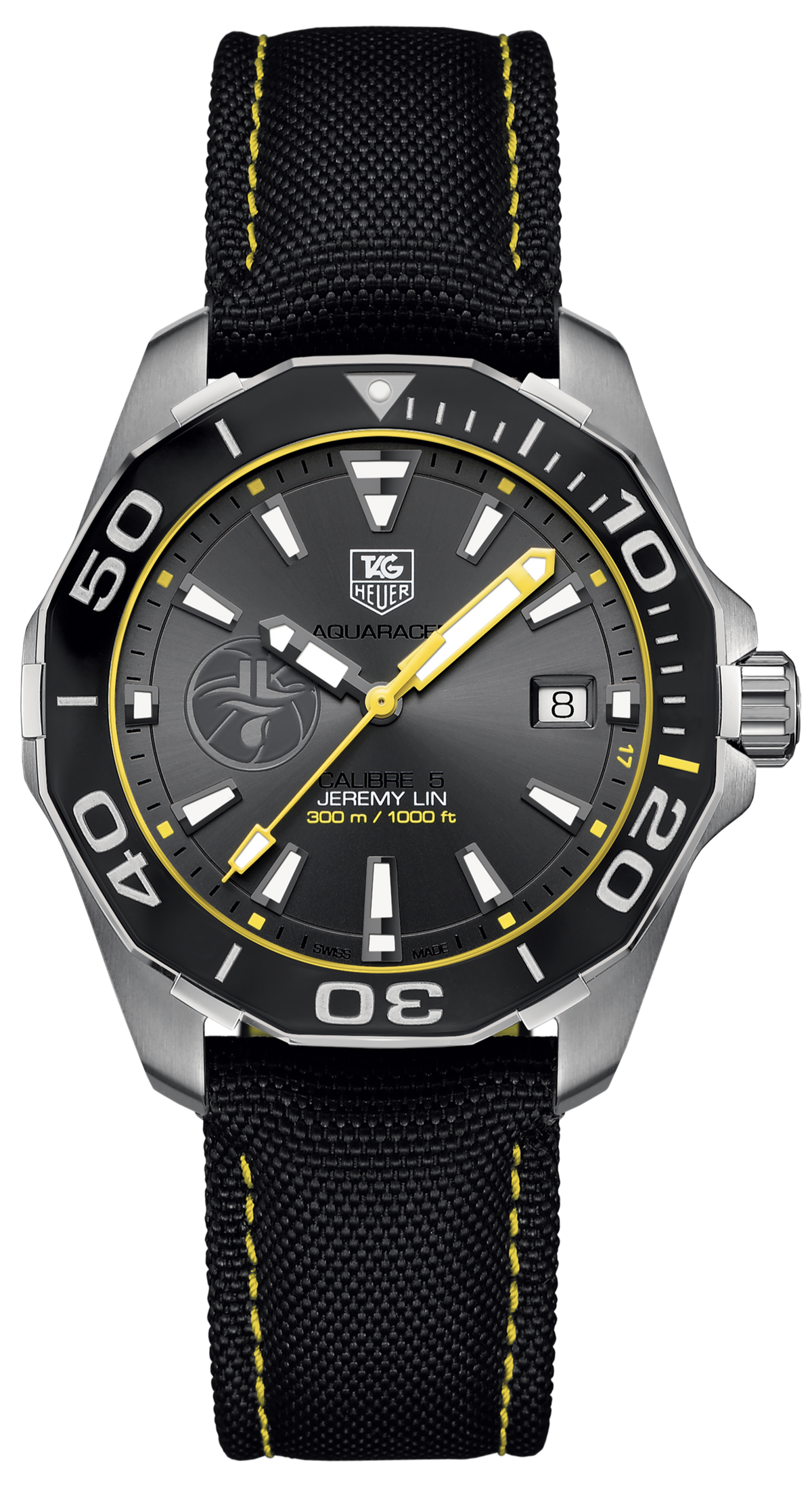 Shop Authentic Tag Heuer Aquaracer Jeremy Lin Special Edition Grey Dial Black Nylon Strap Watch for Men - WAY211F.FC6362 - Luxxuri