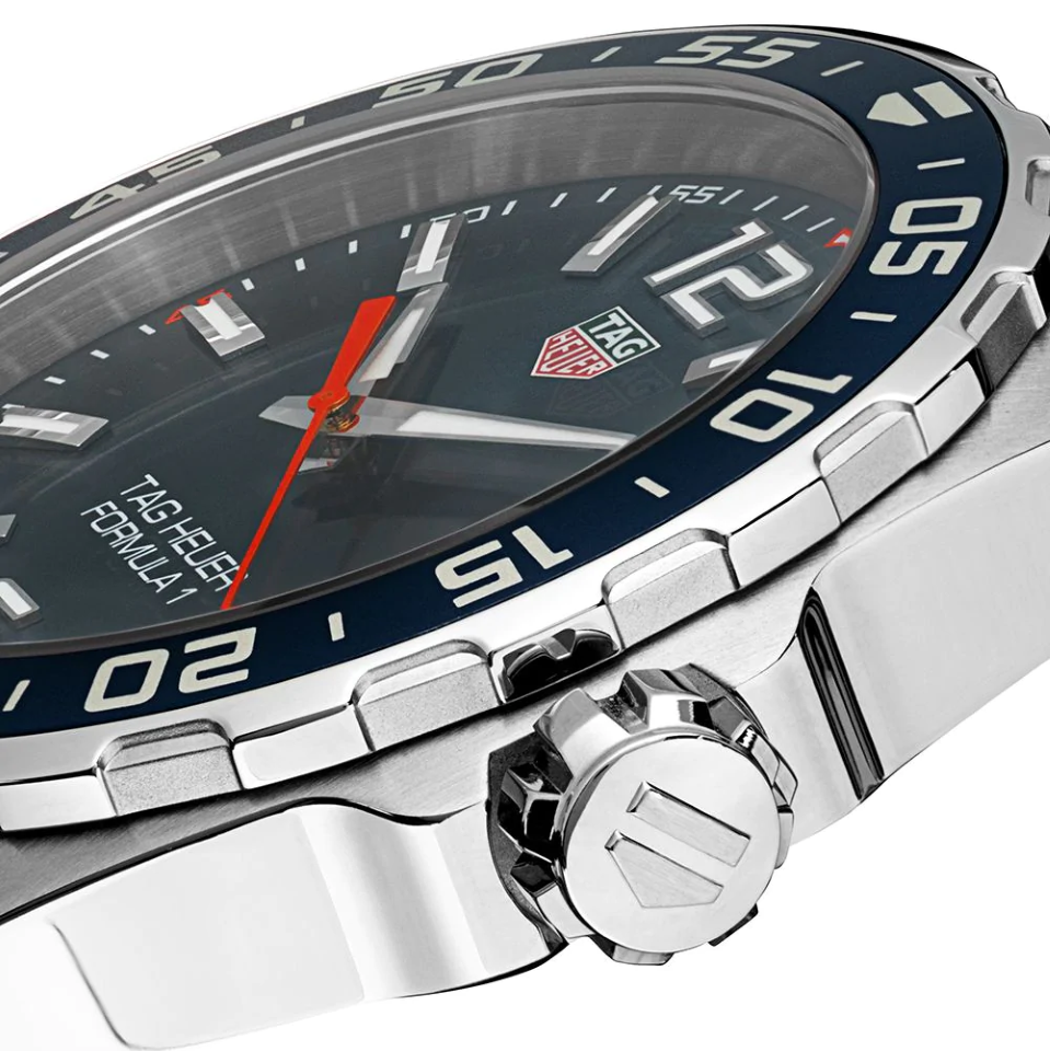  Shop Authentic Tag Heuer Formula 1 Quartz Blue Dial Silver Steel Strap Watch for Men - WAZ1010.BA0842 - Luxxuri