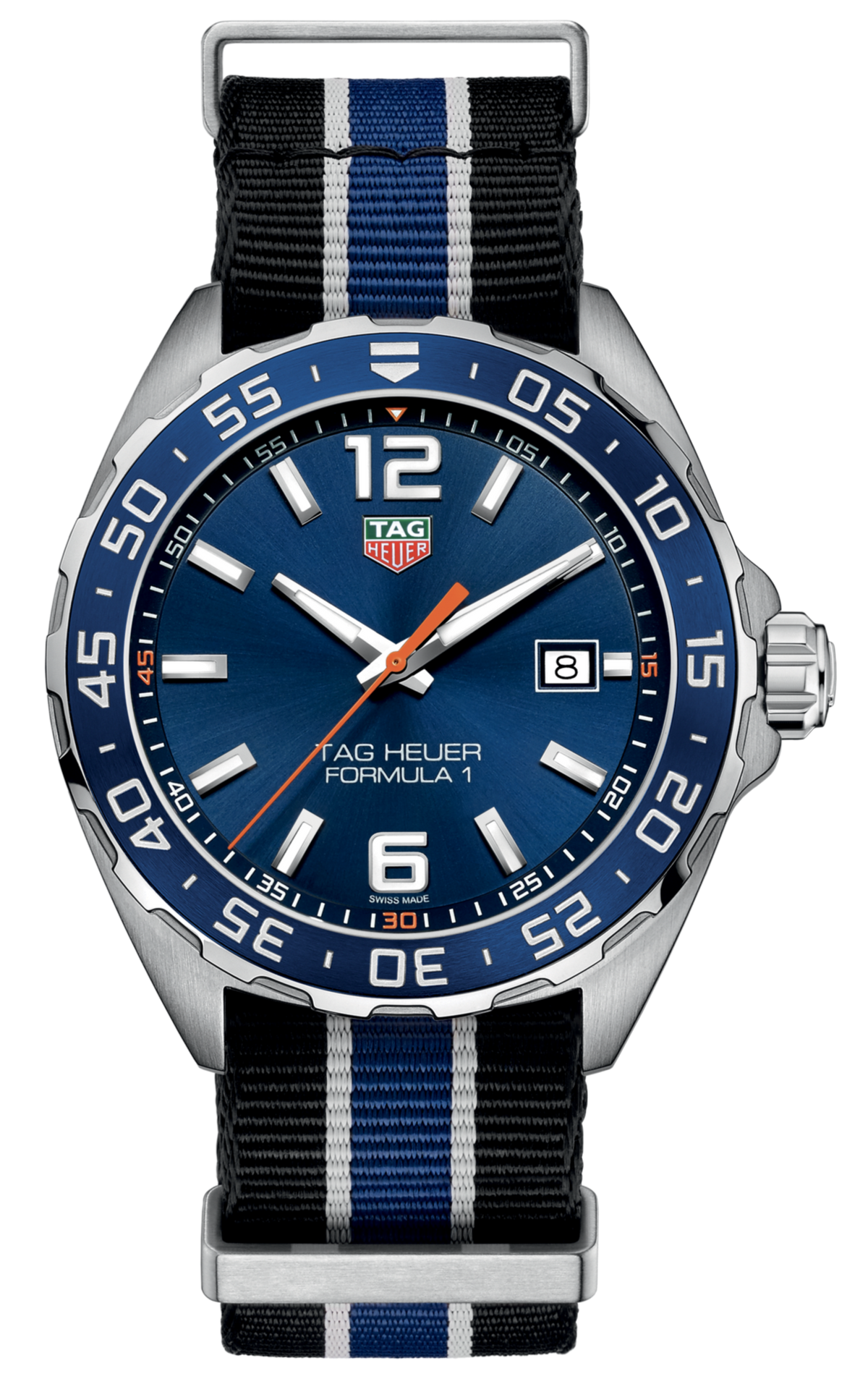  Shop Authentic Tag Heuer Formula 1 Quartz Blue Dial Two Tone NATO Strap Watch for Men - WAZ1010.FC8197 - Luxxuri